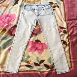 White and Blue Jeggings